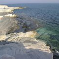Cypr,Governor Beach #Cypr #morze #białe #skały