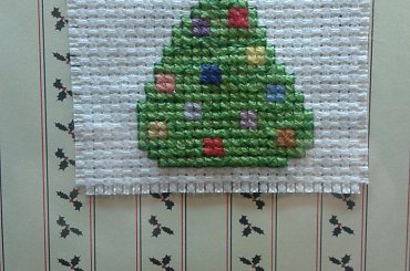 kartka z choinka #hafty