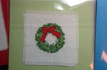 kartka z wiankiem #hafty