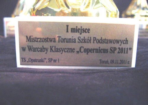 Mistrzostwa Torunia Szkół Podstawowych w Warcaby Klasyczne - Copernicus SP 2011 - SP nr 1 Toruń, dn. 09.11.2011r.