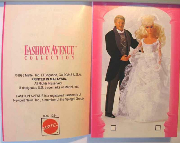 Katalog odziezy Fashion Avenue z 1995 #FashionAvenue #Mattel #Barbie #Ken