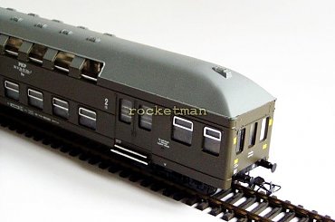 Wagon piętrowy osobowy PKP Bhp (ex. Bipa) Stacja KATOWICE; rocketman H0 #Wagon #piętrowy #osobowy #PKP #Bhp #Bipa