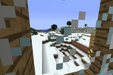 Okno na świat ;D #craftsite #dom #domeczek #domek #drewniany #drewno #góry #klimacie #klimat #minecraft #wielki #zima #zimowym