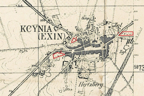 Plan miasta Kcynia z 1934r.