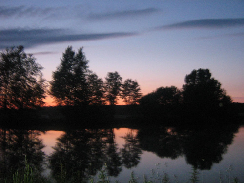 #staw #ZachódSłońca #drzewa #woda #niebo