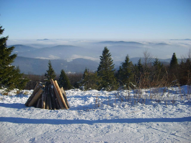 widok z Jaworzyny Krynickiej #Zima