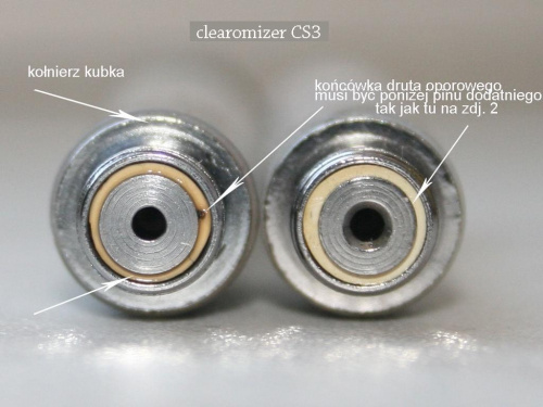 clearomizer cs3 - drut oporowy przy pinie #ClearomizerCs3GwintIUszczelka