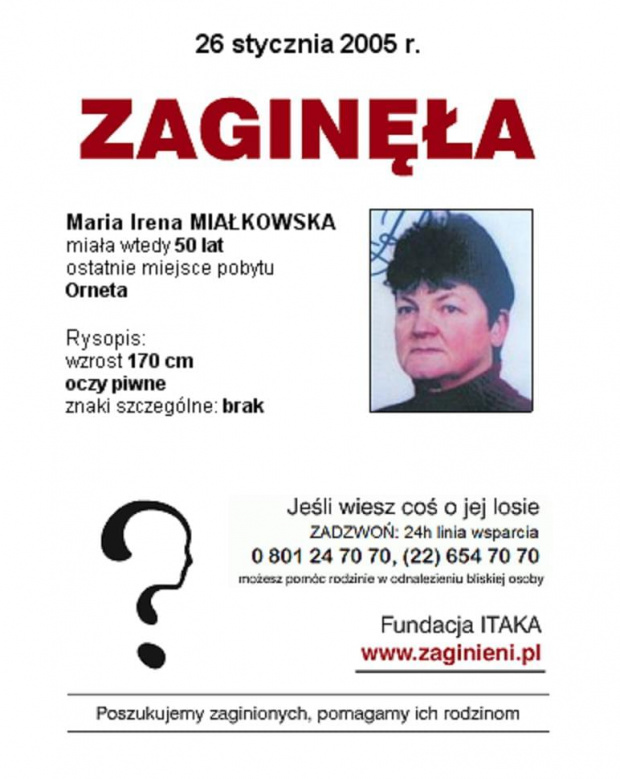 #apel #ITAKA #PLAKAT #AkcjaPlakat #MariaMiałkowska #pomóż #MariaIrenaMiałkowska #Orneta