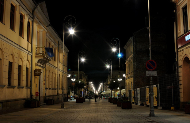 Sienkiewicza Street in Kielce #Kielce #Noc #Sienkiewicza