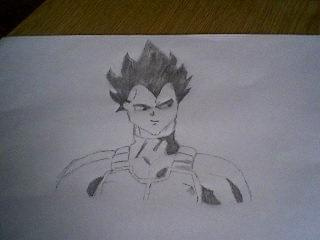 Vegeta xD troche nie wyszlo ale tak juz jest jak sie nie rysuje kilka lat