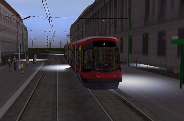 Pesa 120N na przystanku Pasaż #TRS2004 #Pesa #tramwaj