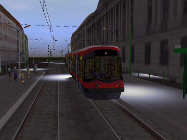 Pesa 120N na przystanku Pasaż #TRS2004 #Pesa #tramwaj