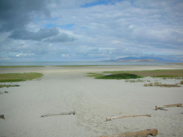 Plaza w Antelope Island Park.