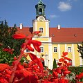 Obok kościoła znajdują się zabudowania klasztorne z wirydarzem .