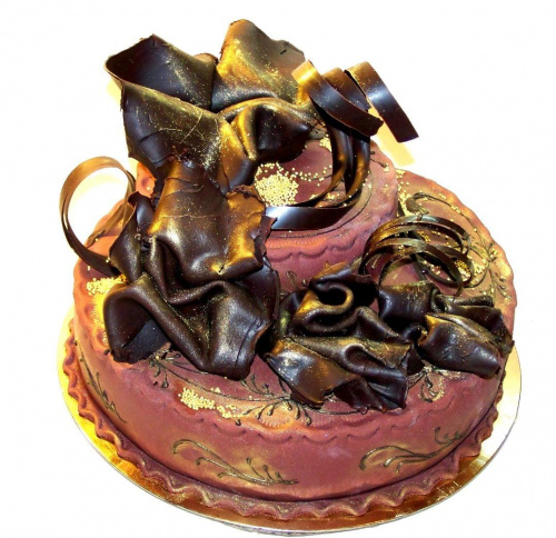 Abstrakcja czekoladowa... #tort #czekolada #abstrakcja