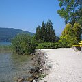 jezioro Worthersee koło Klagenfurtu, Austria #austria #worthersee #jezioro #gory #lawka