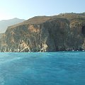 południowe wybrzeże Krety z pokładu statku w drodze do portu SOUGIA