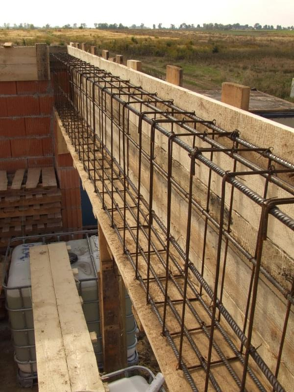 zbrojenie belki nad garazem