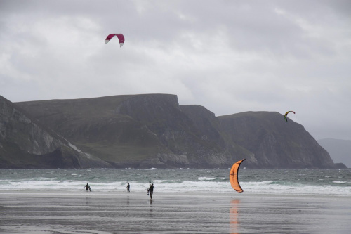 Kitesurfing, Keel Beach- wyspa Achill