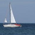 Bałtyk 2009_samotny biały żagiel :) #morze #Bałtyk #jacht