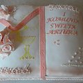Księga komunijna z malowanym kielichem #tort #Kraków #komunia #księga