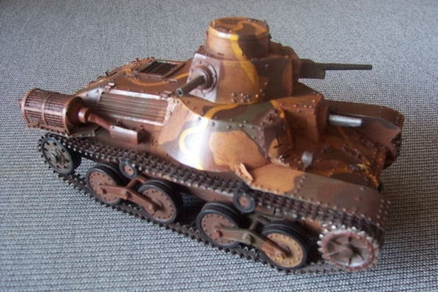 Model kartonowy japońskiego czołgu Ha Go (GPM 113).Skala 1:25