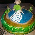 Tort - rybak z siecią #tort