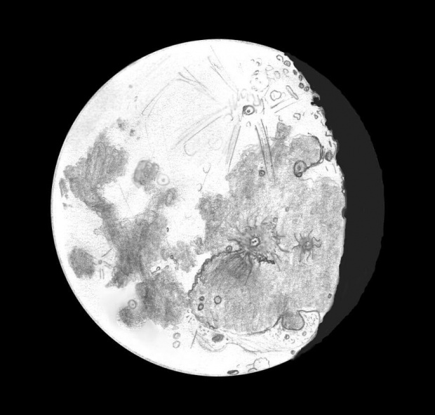 szkic Księżyca