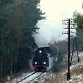 Ol49-59 prowadzi pociąg osobowy z Wolsztyna do Poznania. Szreniawa. 17.01.2009 #parowóz #Ol49 #Wolszyn
