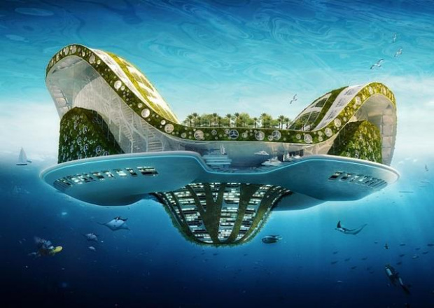 Pływające wyspy Lilypads - Vincent Callebaut