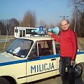 A to ja ;-) Spotkany na pętli radiowóz kolegi Andrzeja szczególy na http://www.milicja.net #milicja #Fiat125p