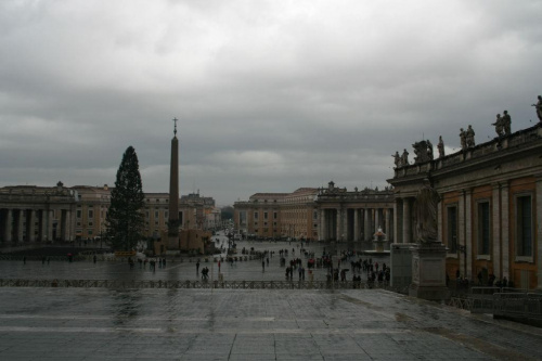 Widok na Plac św. Piotra #choinka #Rzym #Watykan #święta