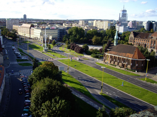 Szczecin- widok z wieży Zamku Książąt Pomorskich.